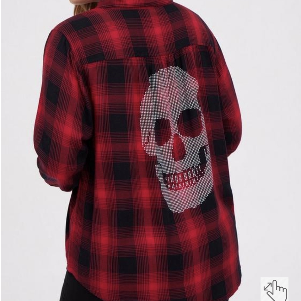 Twill Plaid Skull Red & Black